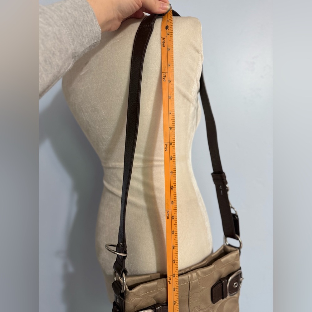 Coach Signature 2011 Tan and Brown Crossbody Bag - Picture 16 of 16